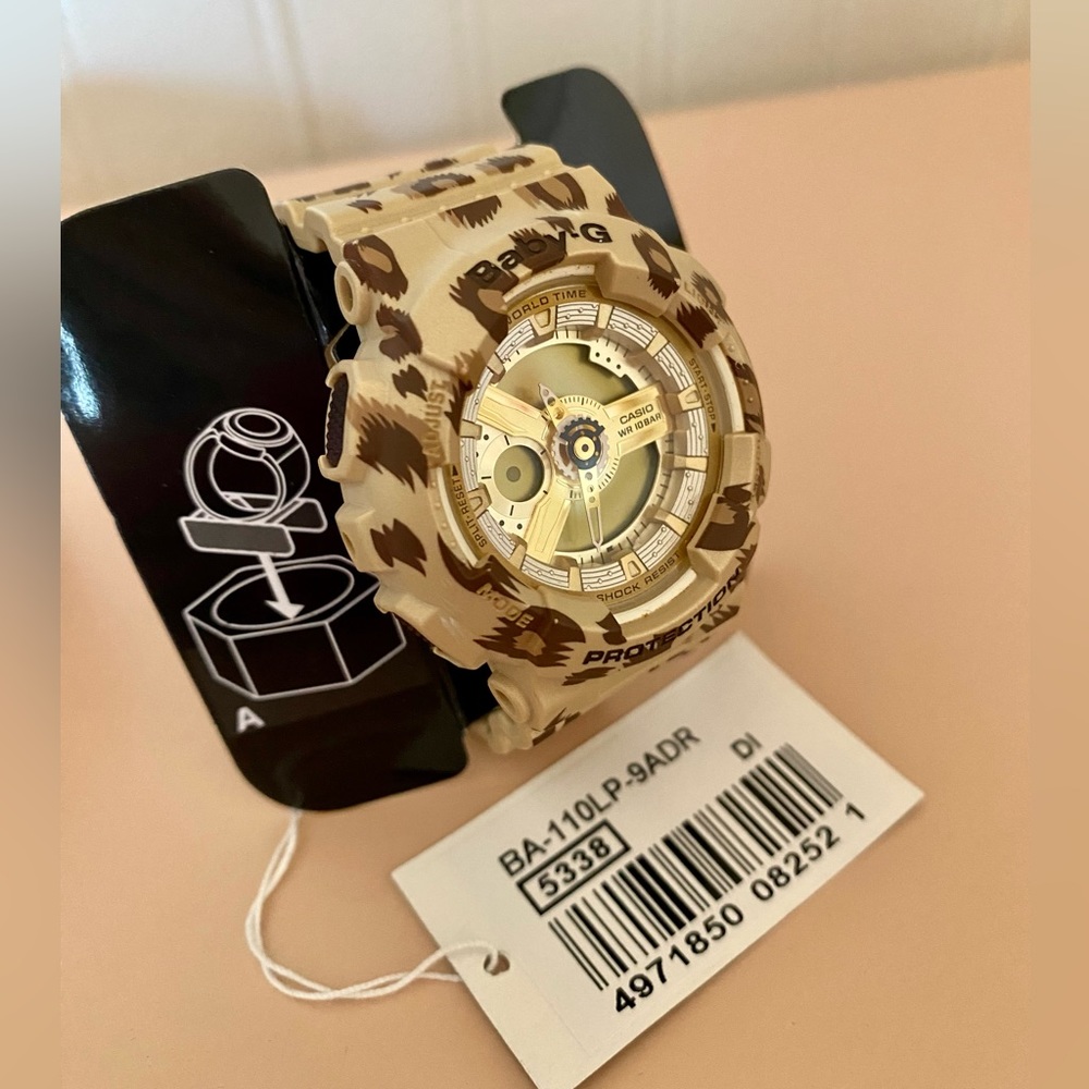 Casio Baby-G BA 110LP-9ADR Leopard Print Watch